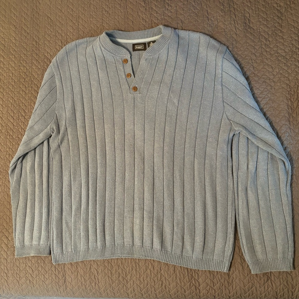 XL Haggar Light Blue Sweater